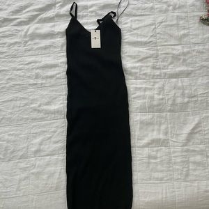 NWT 7 For All Mankind Black Slip dress SMALL